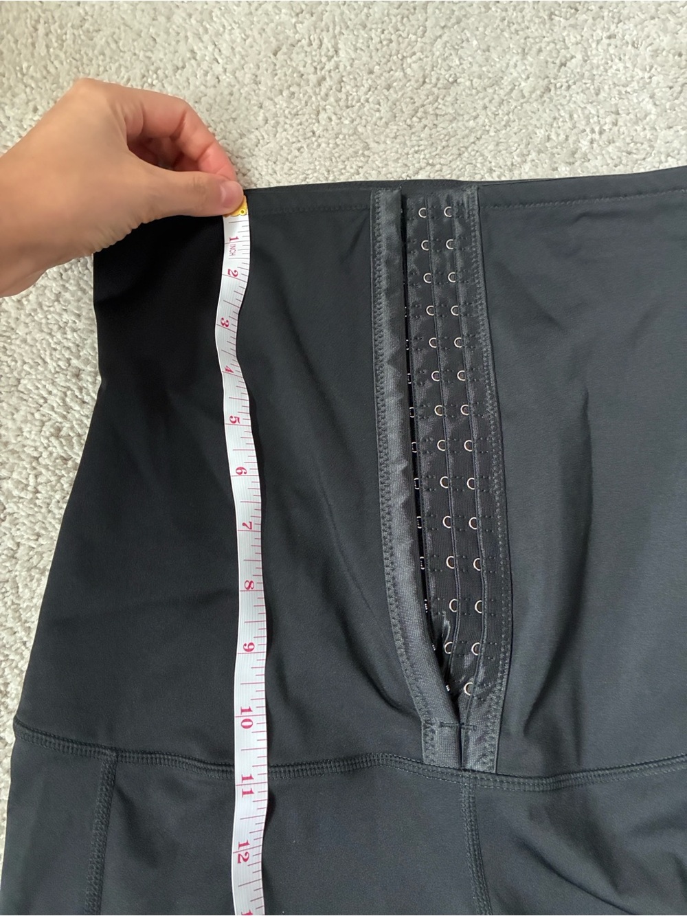 New Extra High-Waist Black Shapewear Leggings with Front Hook Closure size XL - Picture 3 of 9